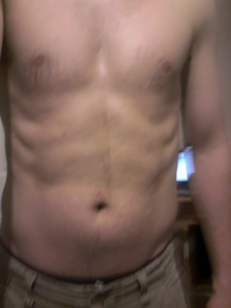 A front shot of my abs before starting the Slendertone 6 Week Plan.