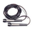 A black skipping rope.