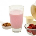 A protein shake with a range of ingredients.