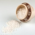 A small pot of sea salt.