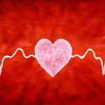 A heart on a red banner.