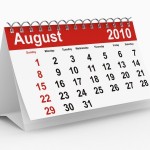A calendar showing August 2010.