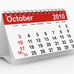 A calendar showing October 2010.