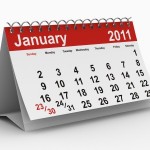 A calendar showing January 2011.