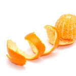 A peeled tangerine.
