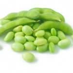 A pod of soybeans.