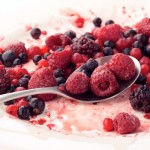A selection of frozen berries.