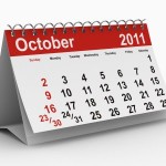 A calendar showing October 2011.