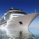 A cruise ship in the water.