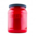 A red tub of creatine.