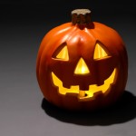 A Jack-O-Lantern with Candle