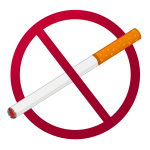 A cartoon no smoking sign.